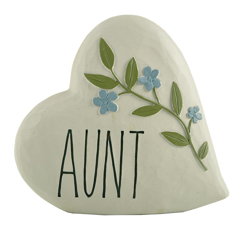 Customizable Resin Gift, Heart Shaped with Branches - Auntie, New 2022 Home Decor, 3.23