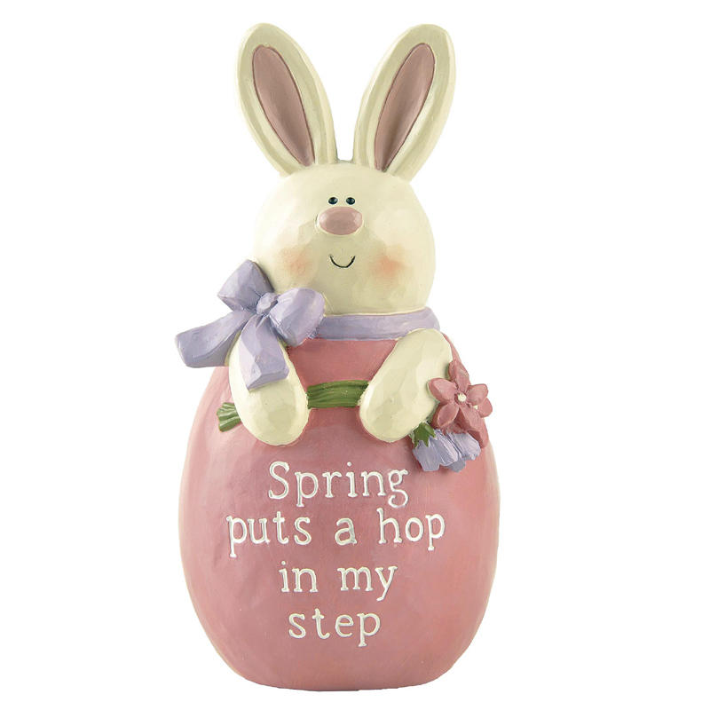 New Arrivals Easter Gifts Easter Rabbit Wholesale Resin Crafts Easter Bunny Sitting in The Egg Spring Decor211-12942