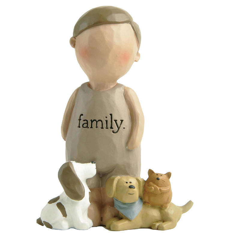 Factory Handmade Boy Angel Dogs- Family, Birthday and Holiday Gifts, Living Room and Bedroom Decorations, 3.54'' Tall 211-13216