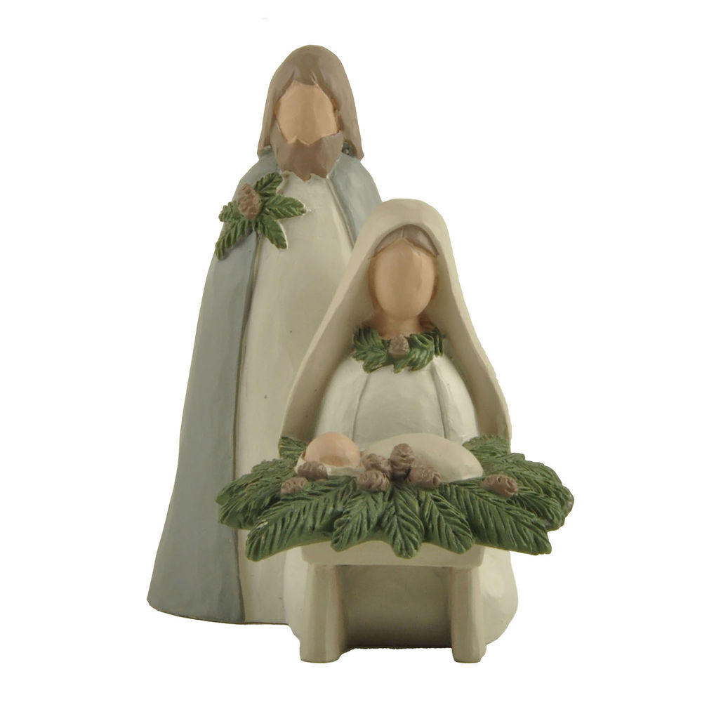 Factory Handmade Resin Jesus Statue Nativity w Christmas Greens Figurine for Holiday 228-13543