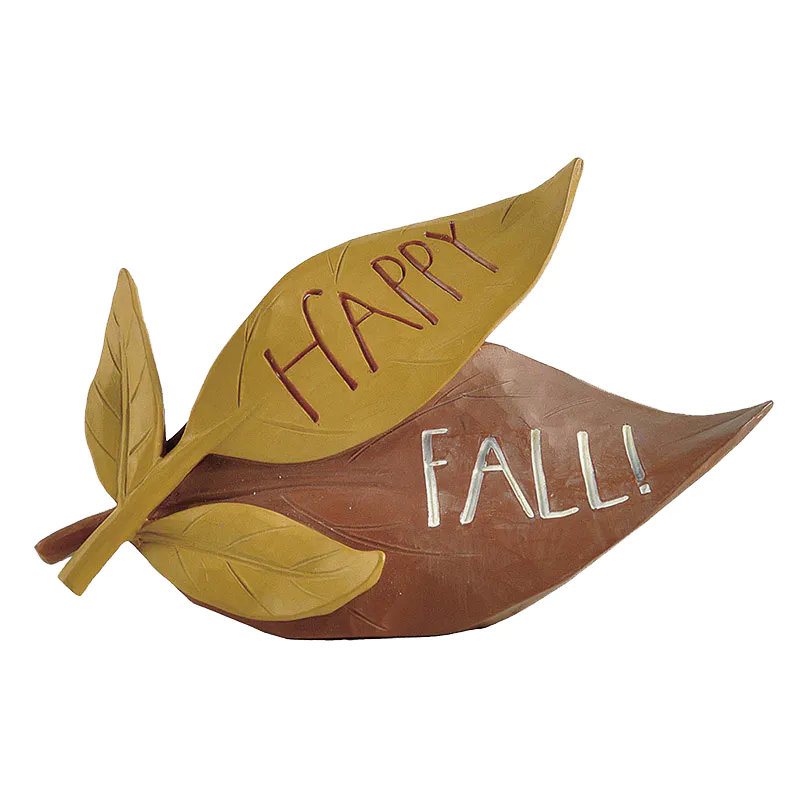 Factory Direct Supply Leaves-Happy Fall! Room Decoration, Seasonal Gifts for Relatives 226-13443 2.95'' Tall