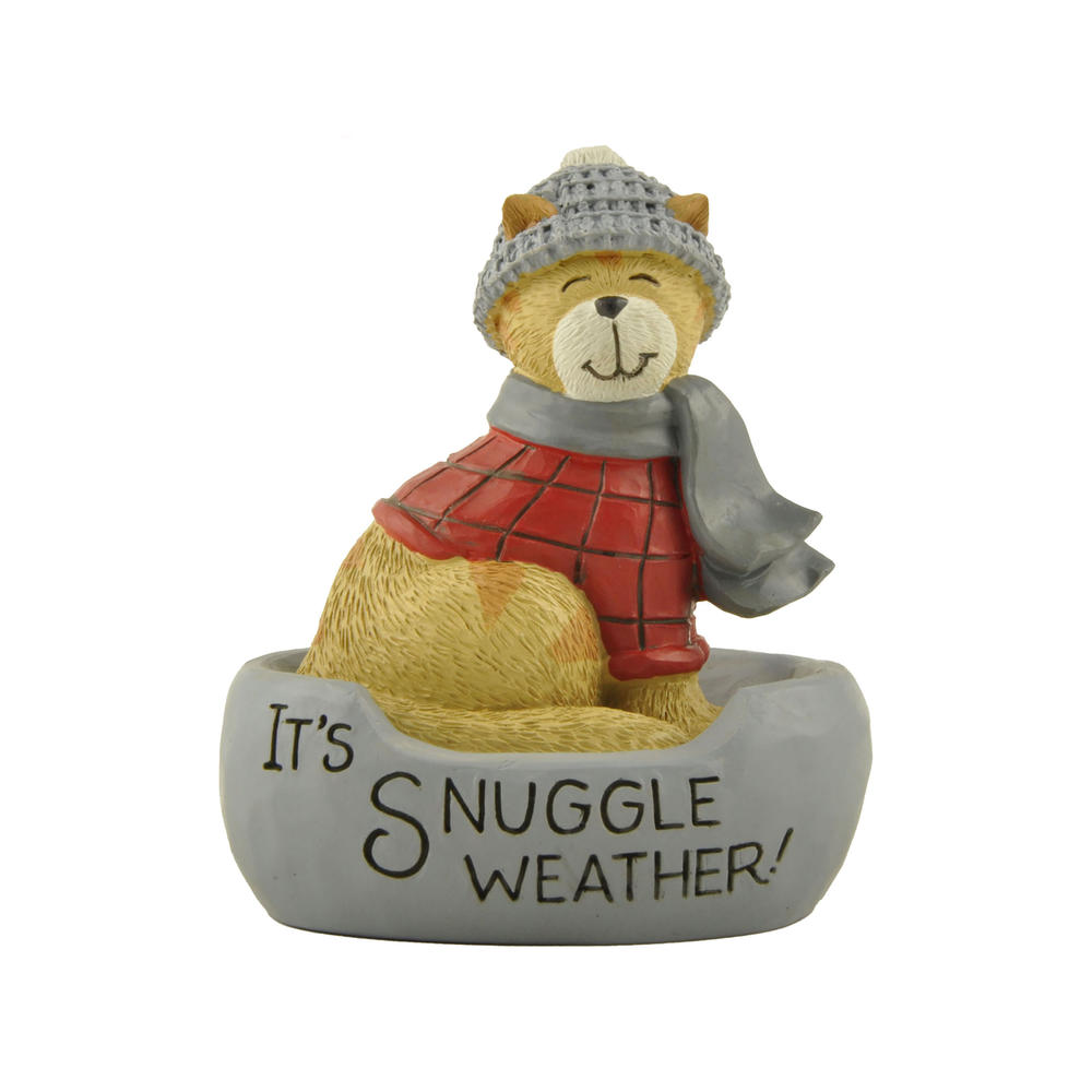 Cost-effective Handmade Snuggle Weather Cat In Bed Figurine Winter Home Decorations Warm Home Gifts228-13526