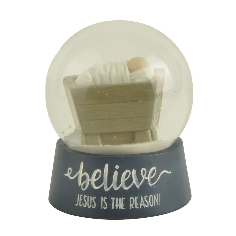Wholesale Resin Nativity Figurine Manger with Snowglobe 65mm Statue for Christmas Day  228-13569