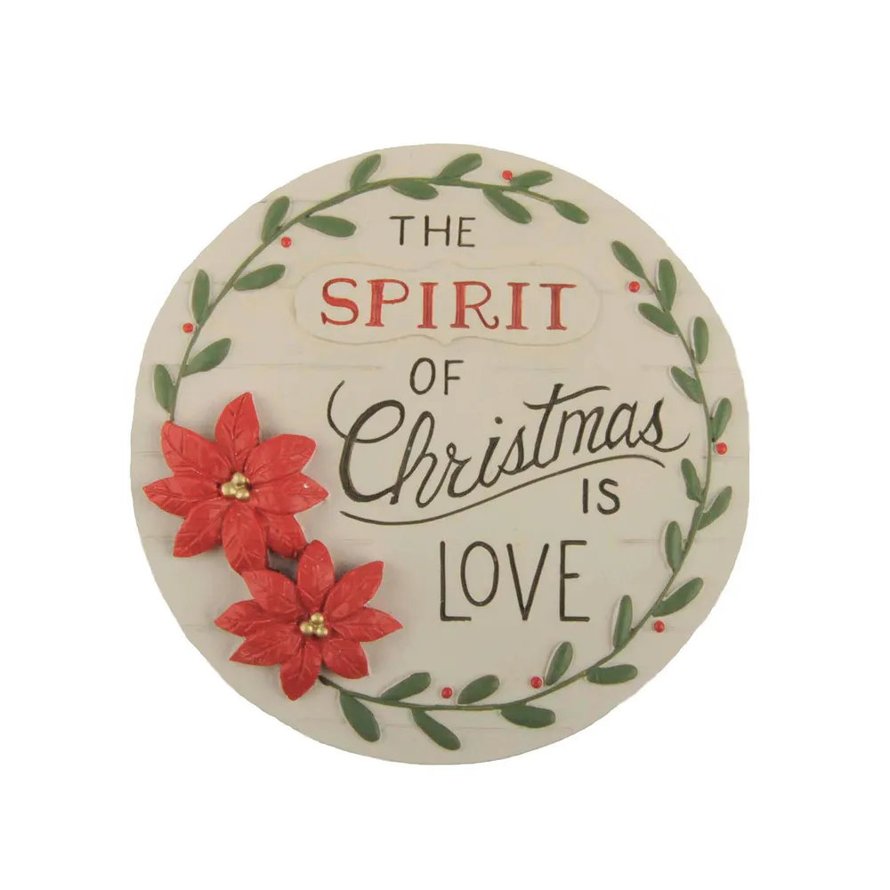 Wholesale Resin Christmas Plaque Spirt of Christmas Plaque With Easel Gift Ideas for Chirstmas Party Decoration Plaque Table Decorations228-13486