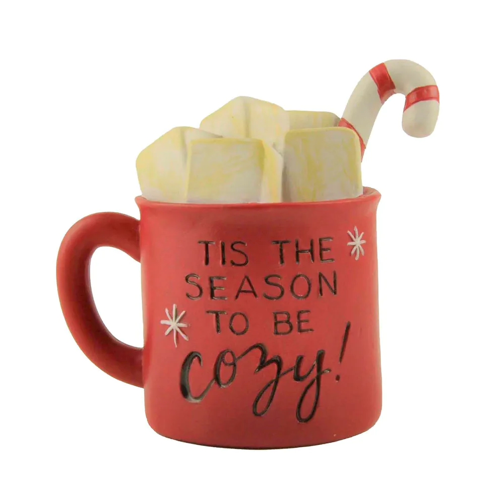 Christmas Coffee Mug Cozy Chritmas Hot Cocoa Mug With Candy Cane In Red Christmas Themed Design Best Coffee Mug Decoration for Christmas Gift 228-13490