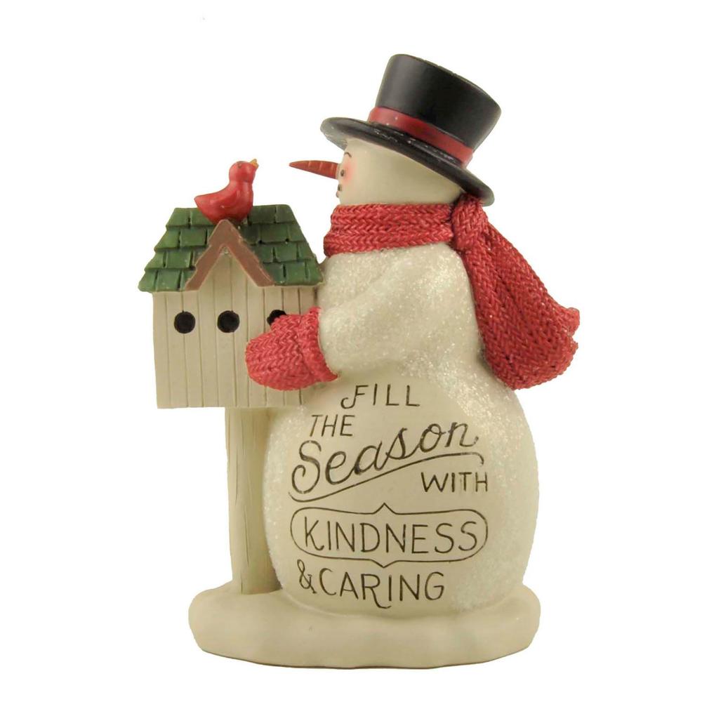2023 Christmas Arrivals COZY CHRISTMAS SNOWMAN WITH BIRDHOUSE Figurines Christmas Table Decorations for Home Decor Handmade Resin Snowmen Statue Indoor Sculpture Gifts for Kids228-13498