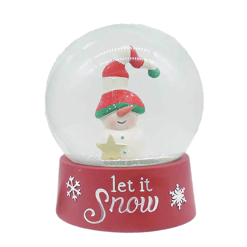 Factory Handmade Snowman Star Snow Globe 100 Holiday Gifts Christmas Decorations Seasonal 4.72'' Tall 218-13175