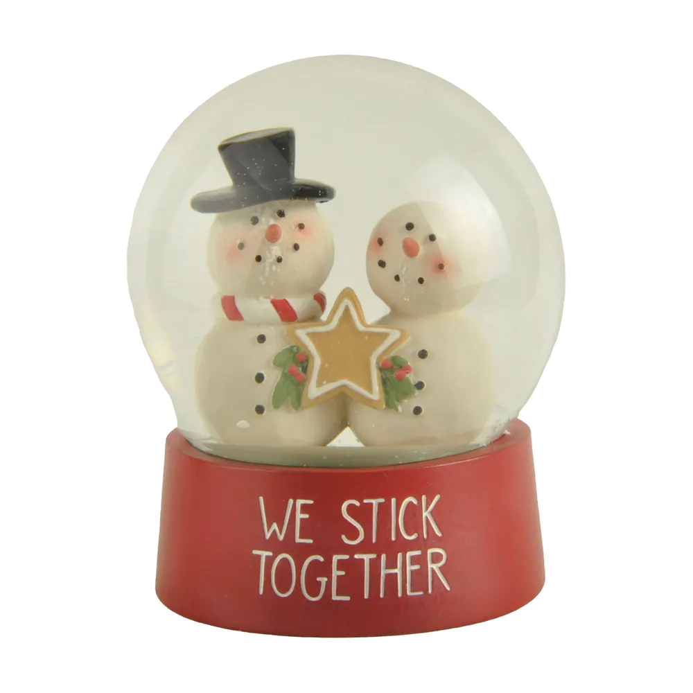 Factory Handmade  New Design Snow Globe With Snowcouple Holding Christmas Cookie Perfect Choice for Home Decoration 228-13514