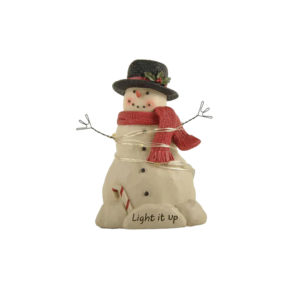 2022 Hot-Selling Winter Decorations, Lighted Christmas Snowman 4.53'' Tall, Tabletop Decorations.228-13556