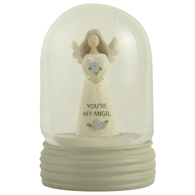 New Arrivals Resin Snowball Crafts Dome Shaped Snowglobe - You're My Angel for Home Decor  231-13563