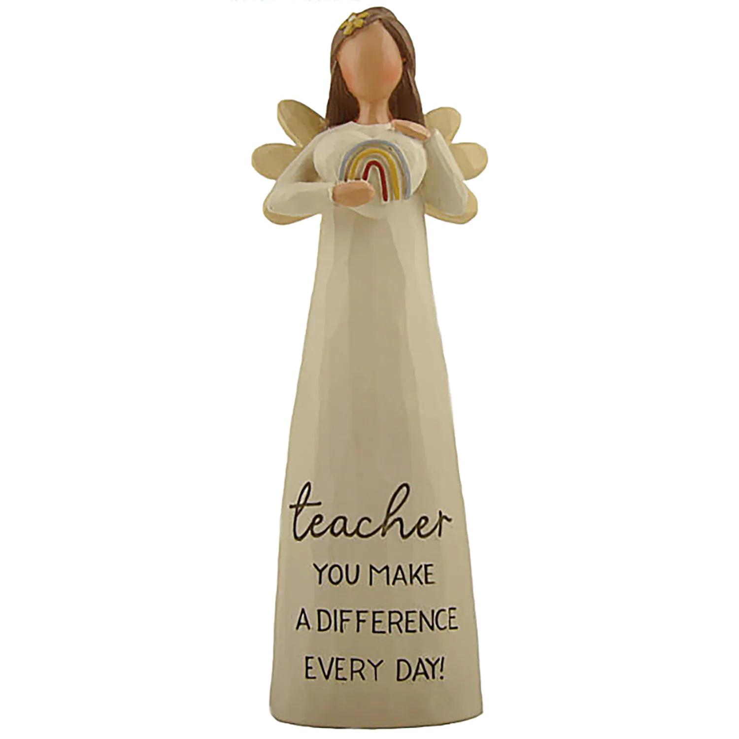 Figurine Manufactures Resin Angel Crafts Bright Blessings Angel Statue w heart - Teacher for Teachers' Day Gift 231-13581