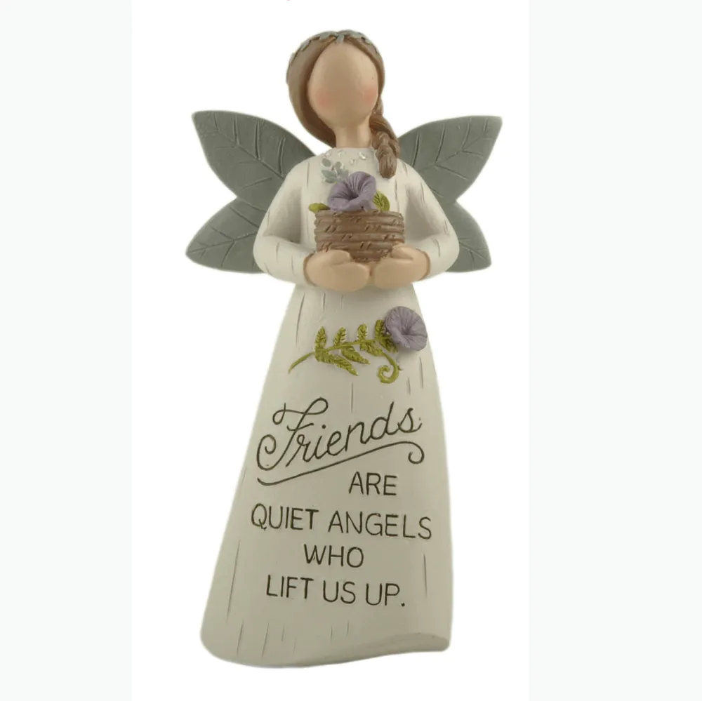 Wholesale New Resin Crafts Garden Angel with Flower Pot for Home Decoration by Handmade Carved231-13641