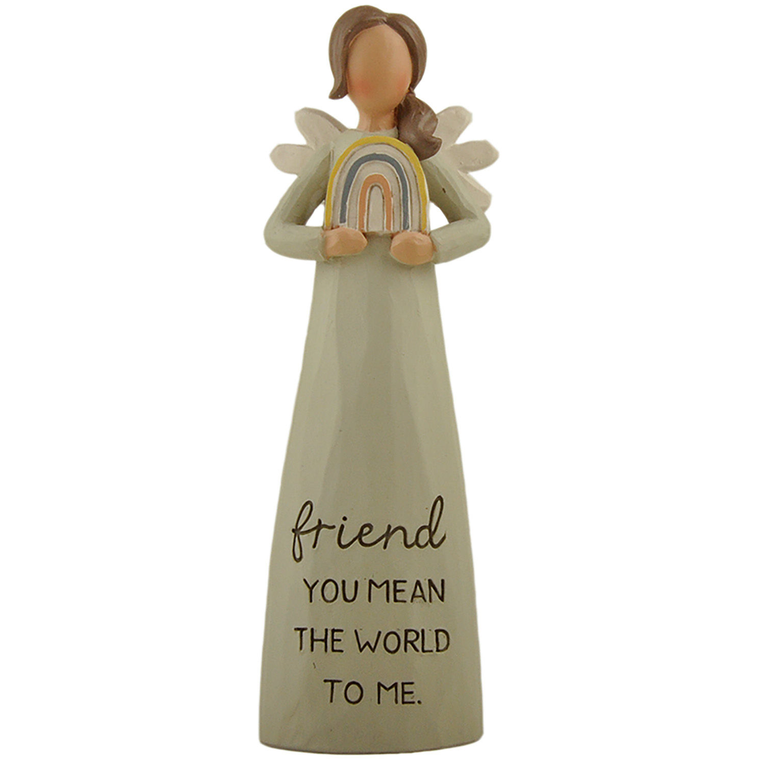 New Arrival Resin 5.2 Inch Angel Figurine Bright Blessings Angel Statue - Frined for Gifts  231-13587