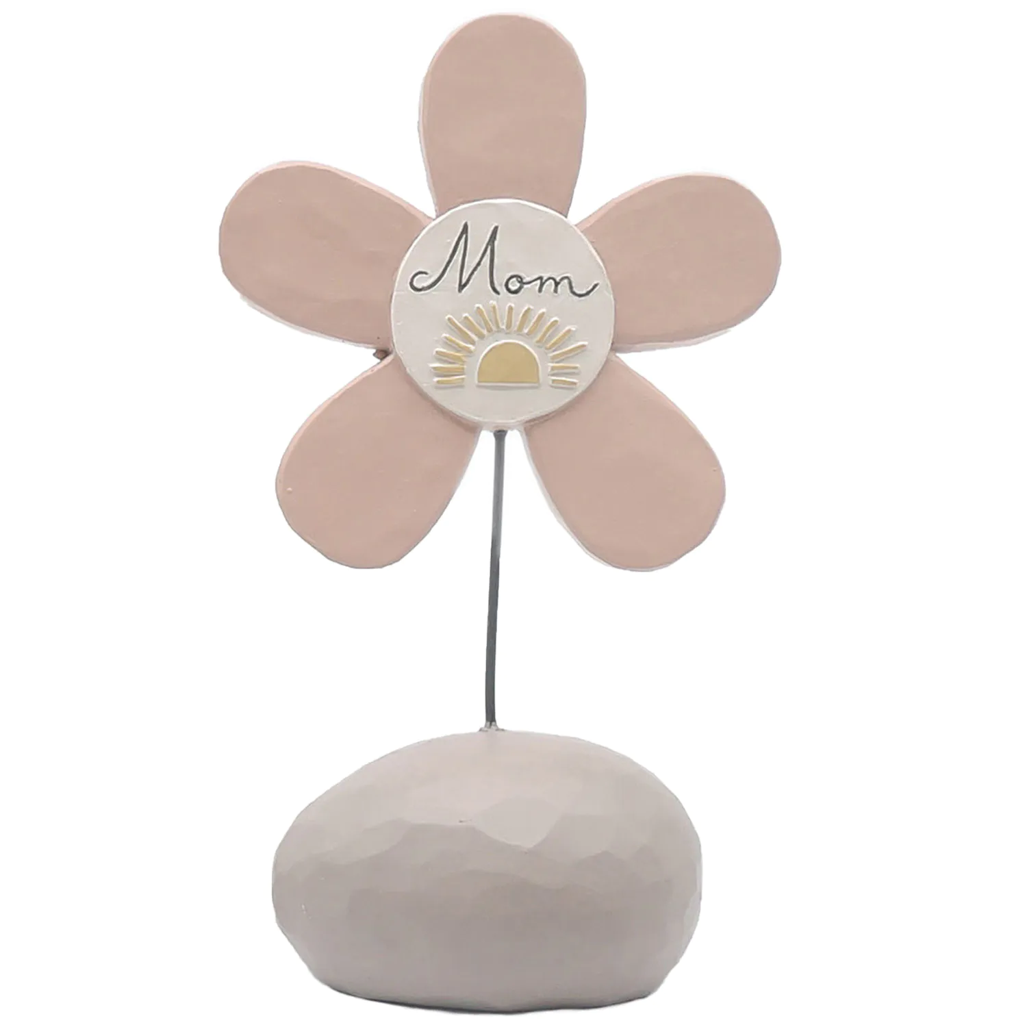New Design Resin Flower Crafts Bright Blessings Pink Mom Sun Flower for Home Decor  231-13594