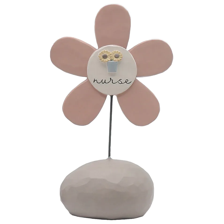 Cost-effective Polyresin Flower Crafts Bright Blessings Nurse Flower Figurine for Gift 231-13596