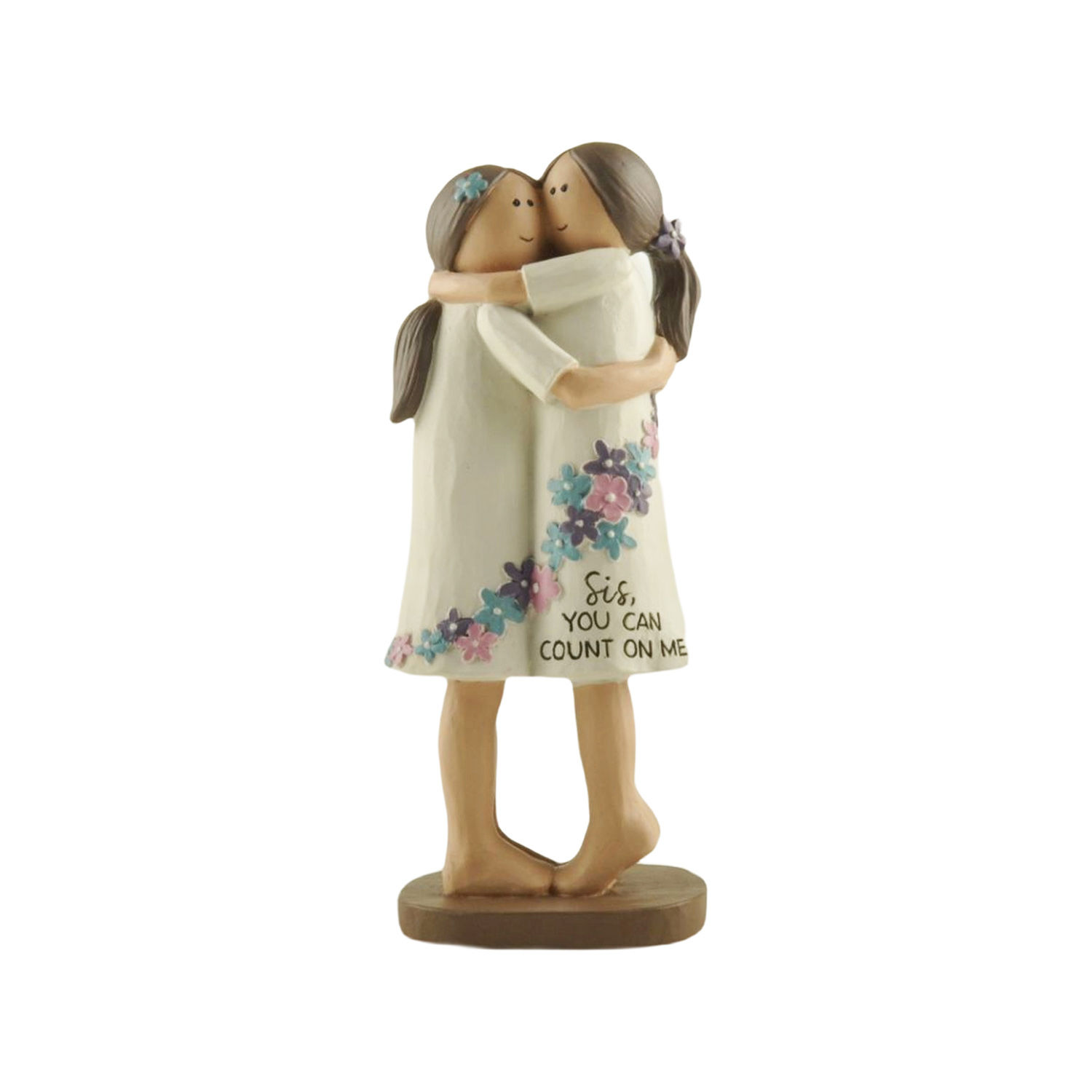 Wholesale spring Gifts Resin Angel Crafts Hugging Sisters on Base for Festival Gift231-13658
