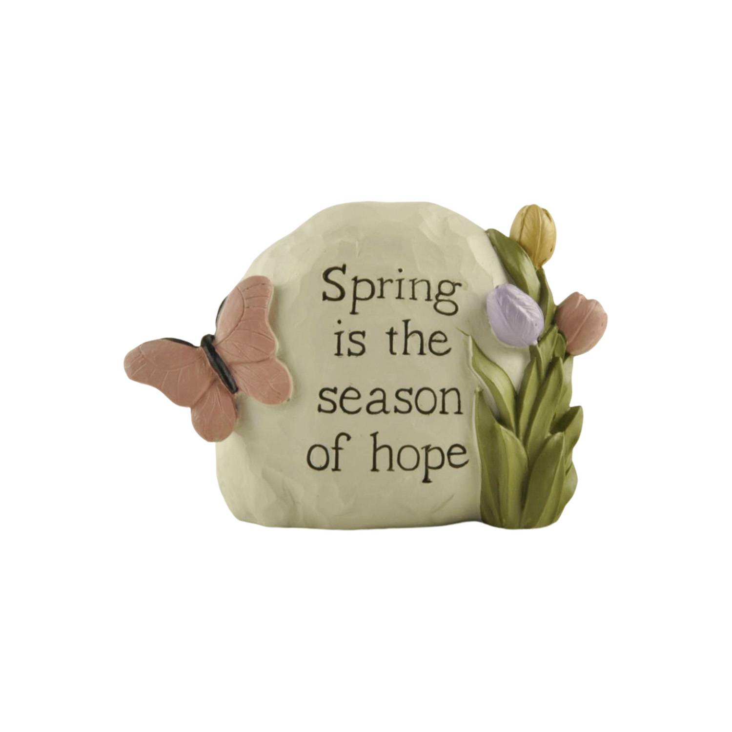 Spring Gnome Decorations Stone w/Flowers & Butterfly-Spring is Hope Table Gnome Decor Indoor Home Decorations231-13682