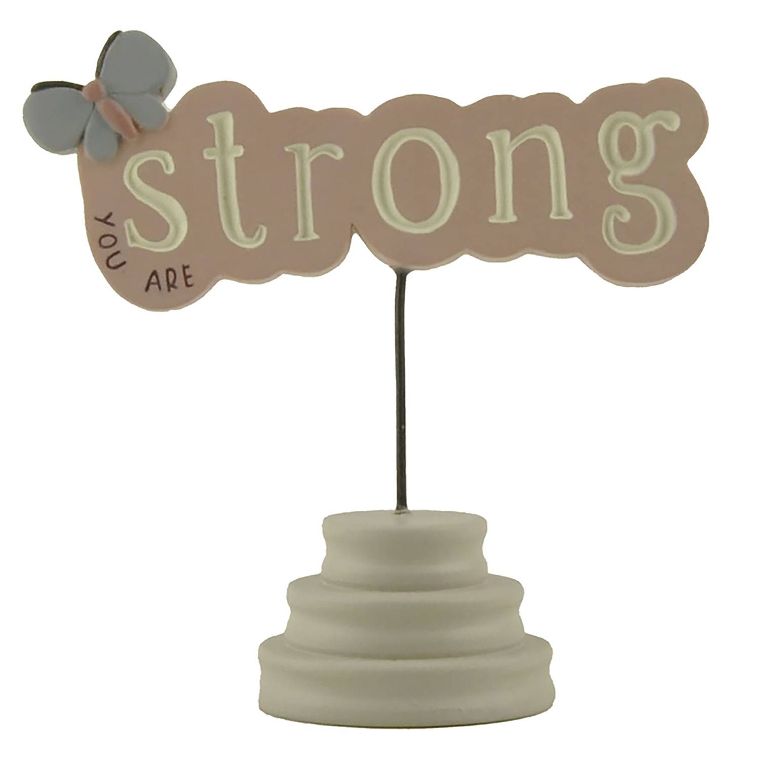 New Spring Items Resin Pink Word Plate Figurine 