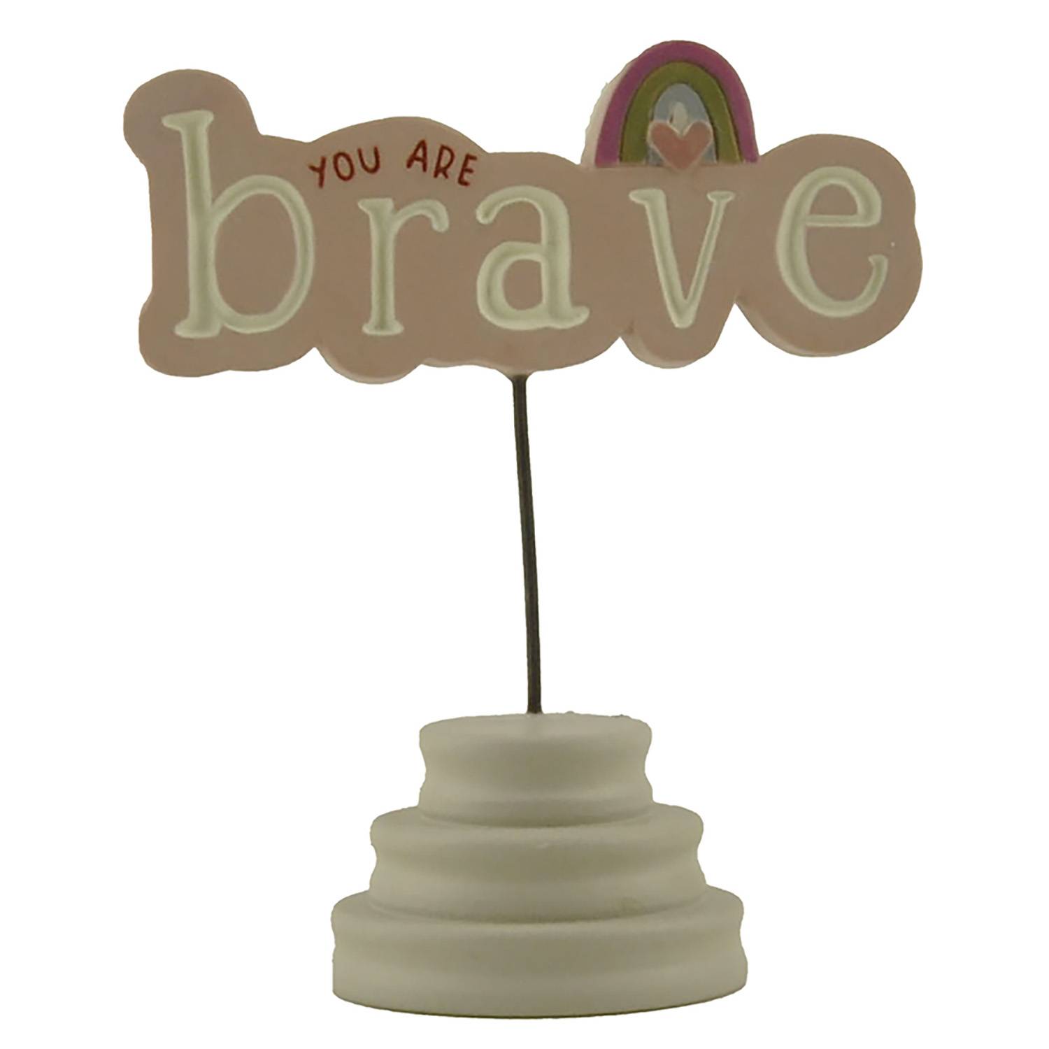 New Spring Items Resin Pink Word Plate Figurine 