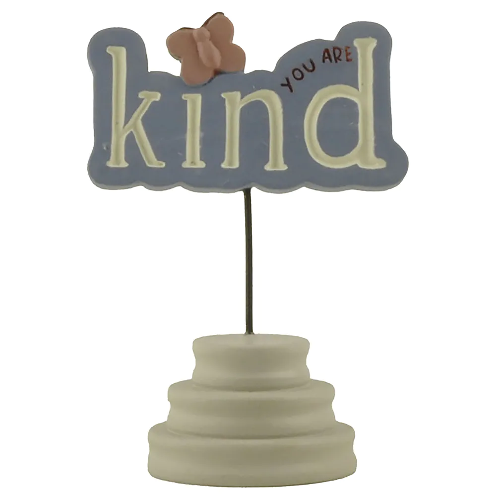 Figurine Manufactures Resin Blue Word Plate 