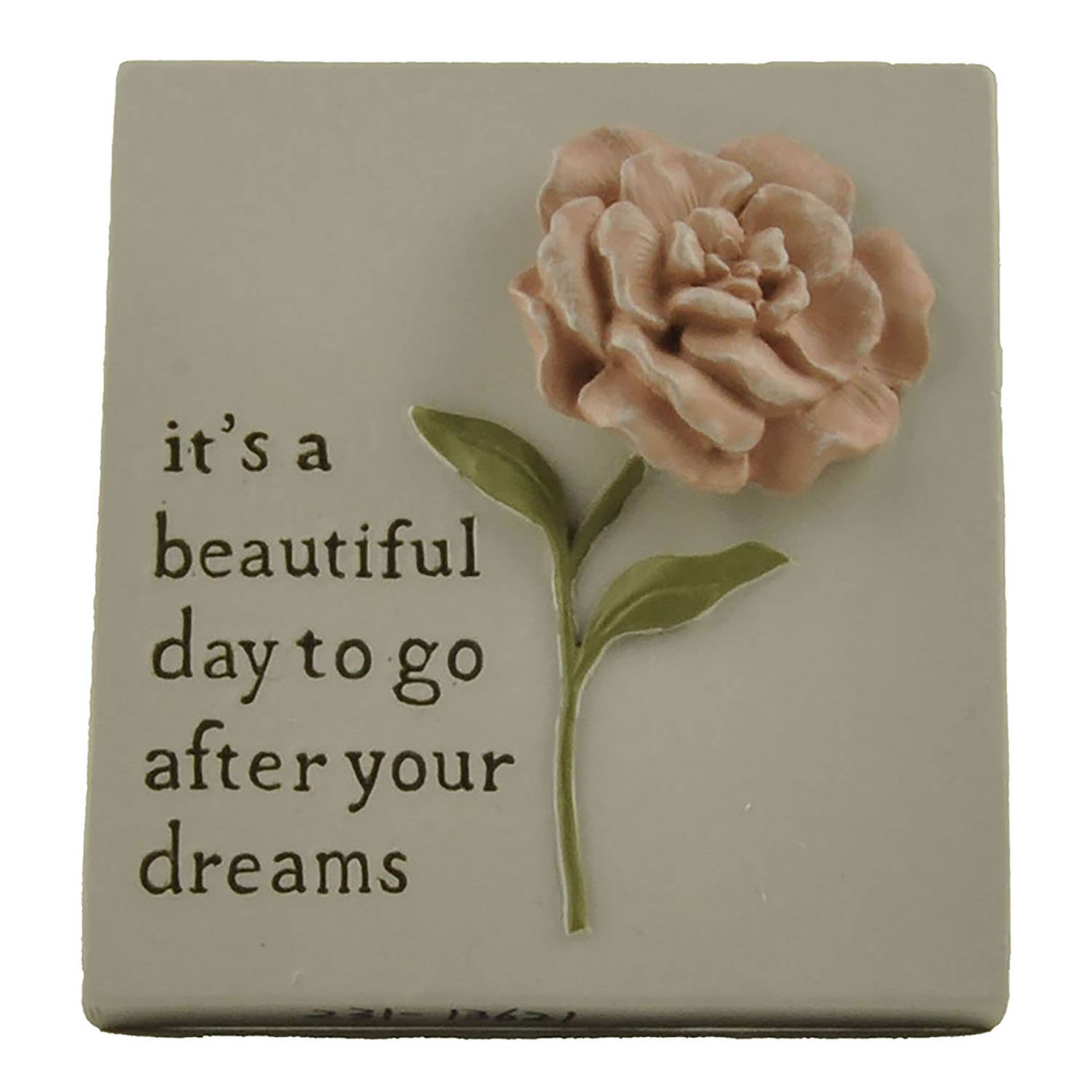 New Everyday Items Resin Flower Plaque Graceful Sentiments Rose Plaque - Dreams for Home Decor 231-13621
