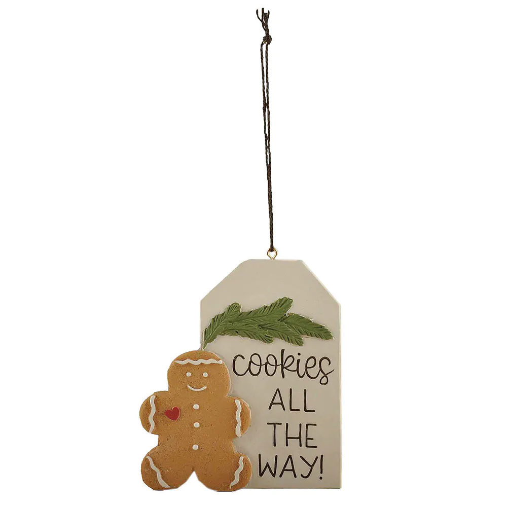 New Arrivals Resin Gingerbread Crafts Cute Orn-Sign and Gingerbread for Christmas Gift 238-52087