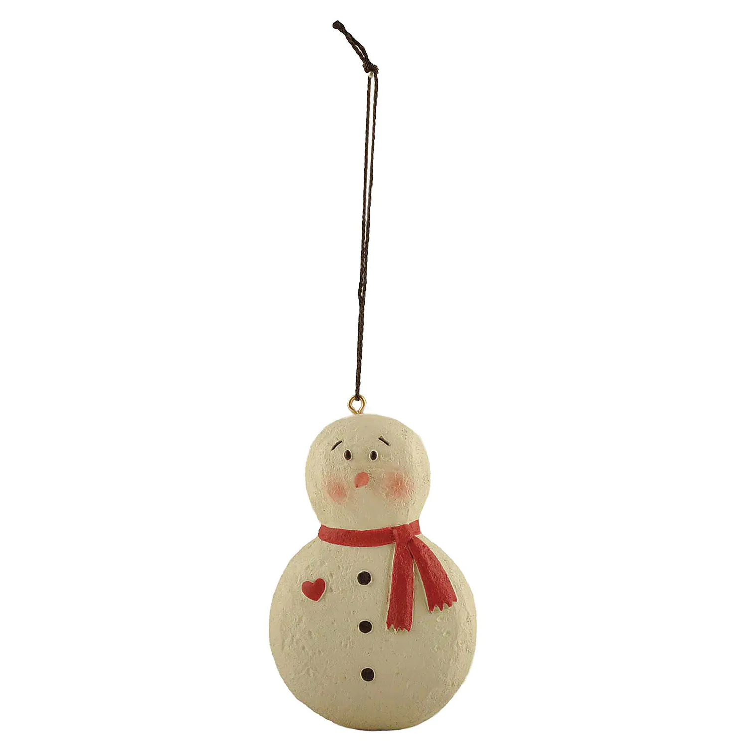 New Design Resin Christmas Crafts Cute Snowman w Red Scarf Ornament for Home Decor 238-52094