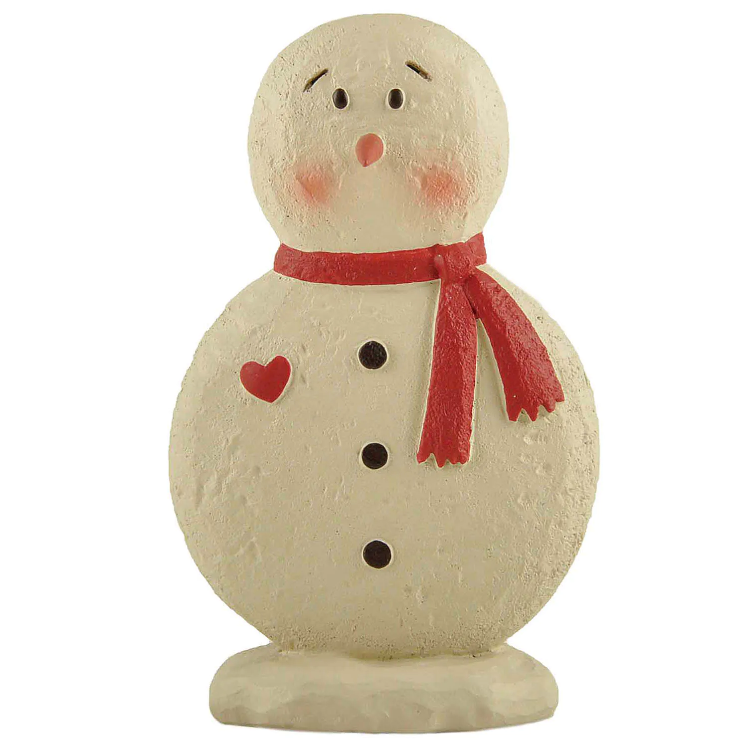 Customized Resin Christmas Crafts Cute Snowman w Red Heart & Scarf Figurines for Home Decor 238-13739