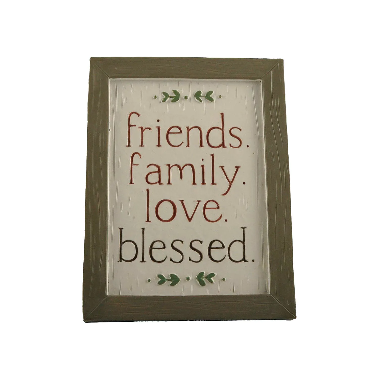 Wholesale Hand Painted Resin Crafts Friends Plaque with Black Easel236-13698