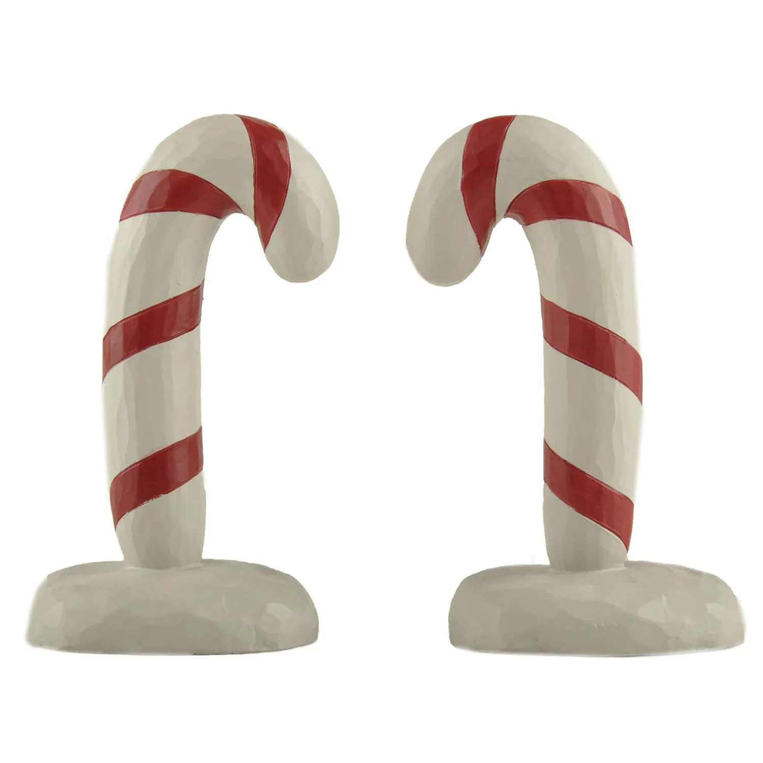 Exquisite Handemade Resin Christmas Crafts S/2 White and Red Candy Cane for Home Decor 238-13747
