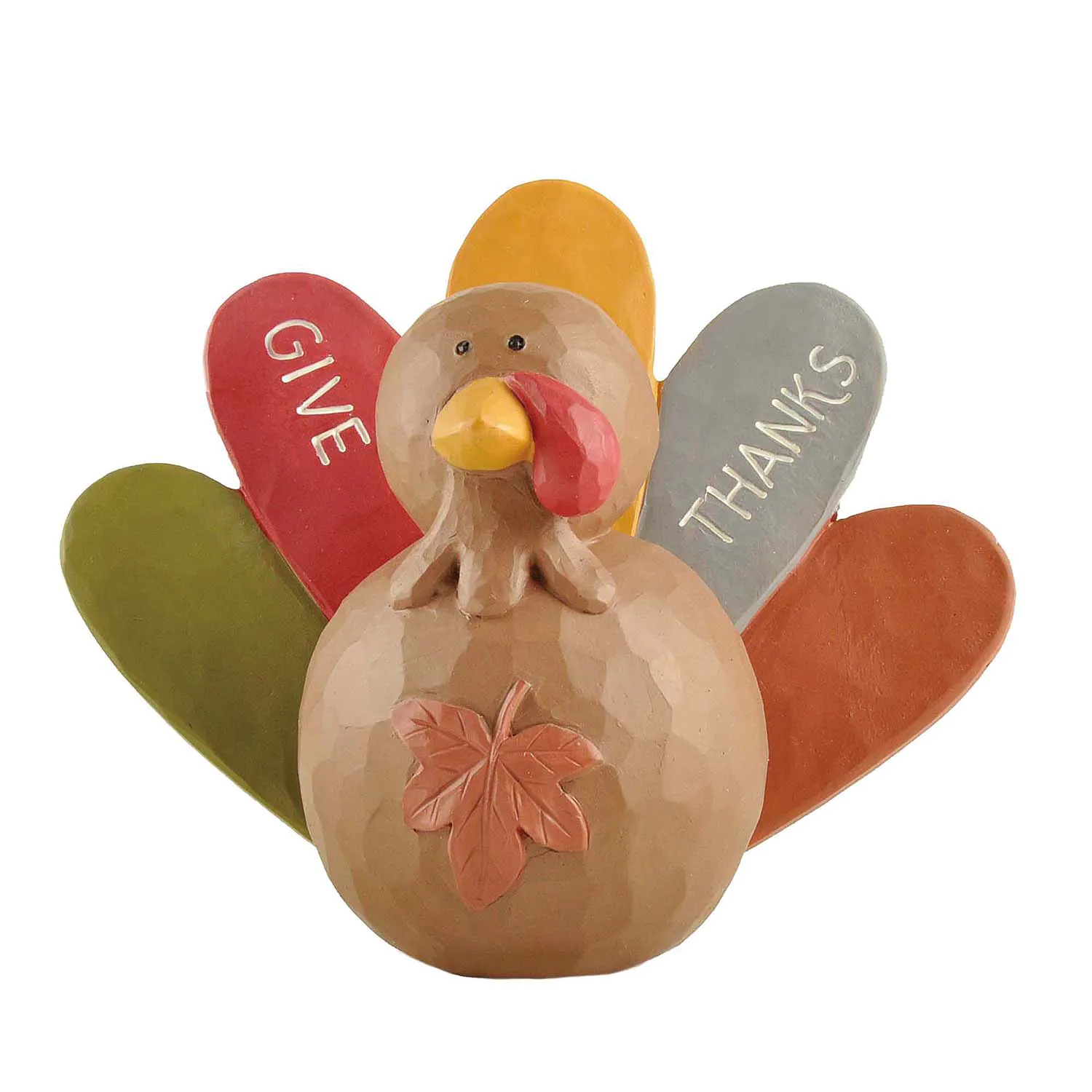 Hand Painting High Quality TURKEY W/COLORFUL FEATHERS-GIVE THANKS Fall Home Decoration236-13701