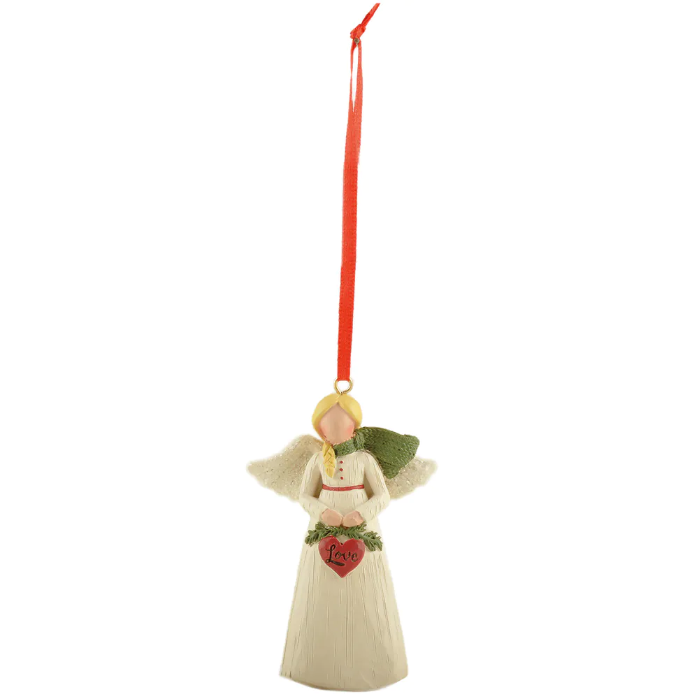 New Arrivals Resin Angel Figurines Cute Angel Ornament with Star & Branch for Home Decor 238-52126