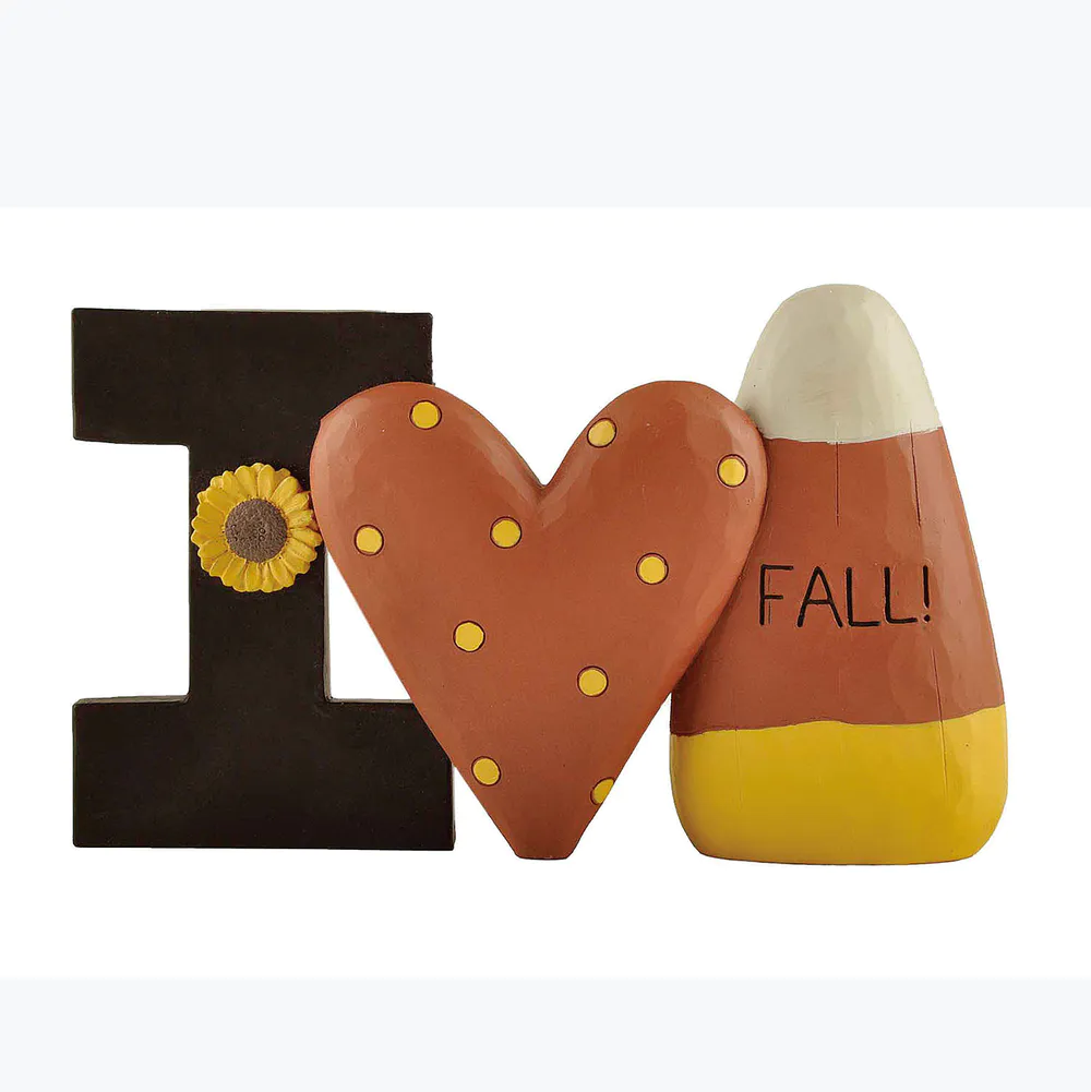 Great Gift for Autumn Resin Ornaments-I Love Autumn Sign-High Quality Factory Wholesale Products236-13706