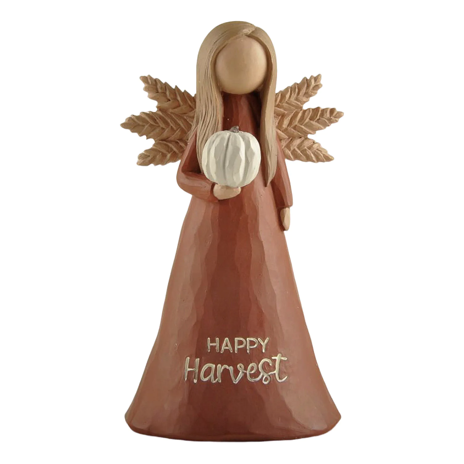 Hot Sales Factory Supply Blessing Item Resin Angel with White Pumpkin for Gifts236-13771
