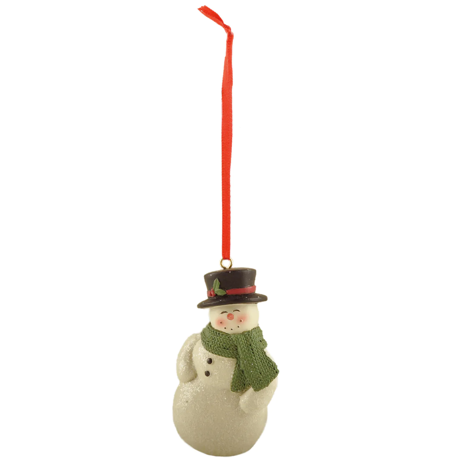 New Design Resin Christmas Ornament Snowman w Green Scarf Christmas Ornament for Home Decor 238-52131