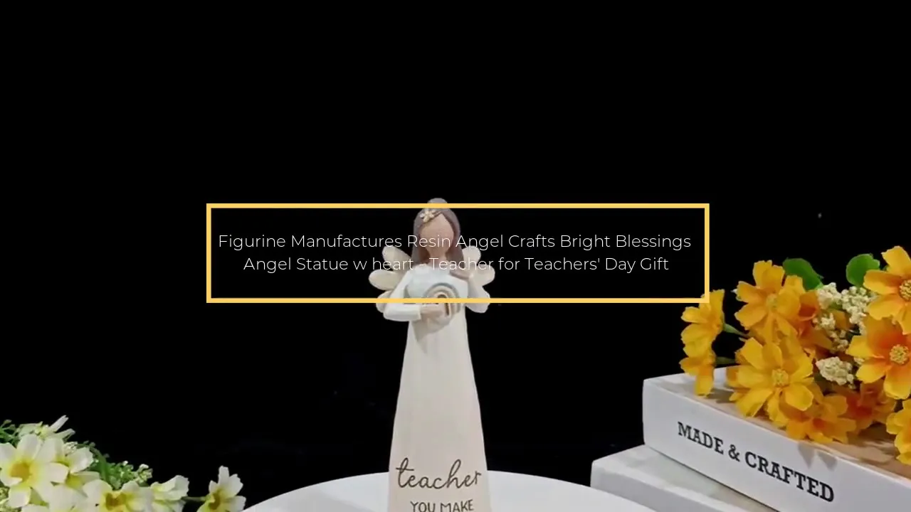 Figurine Manufactures Resin Angel Crafts Bright Blessings Angel Statue w heart - Teacher for Teachers' Day Gift