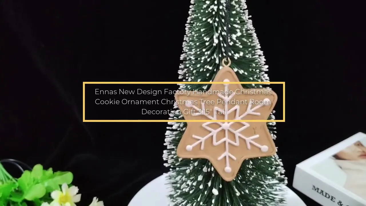 Ennas New Design Factory Handmade Christmas Cookie Ornament Christmas Tree Pendant Room Decoration Gift 3.15'' Tall