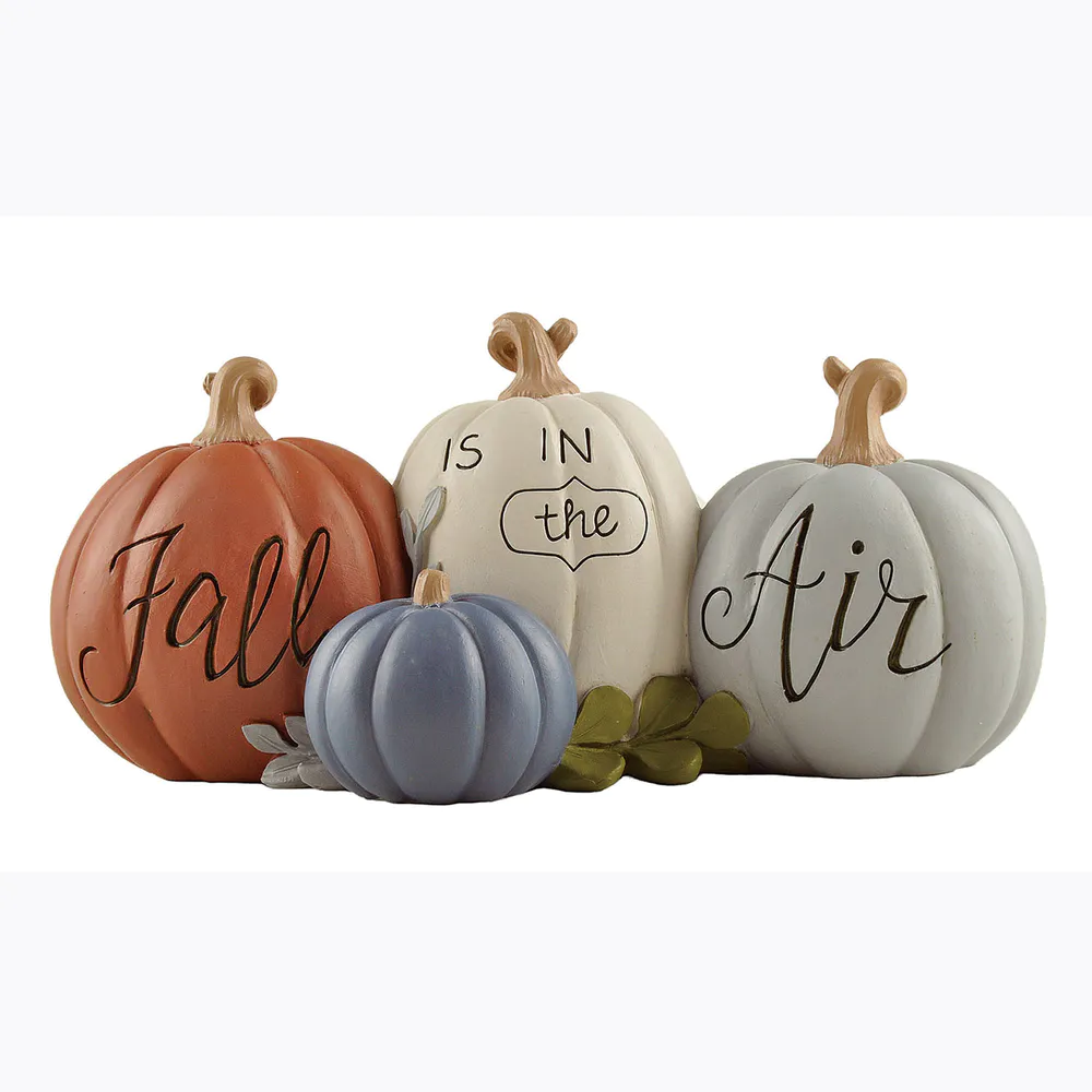 Autumn Charm: Hand-Painted Resin Craft Colorful Pumpkin Home Decoration236-13849