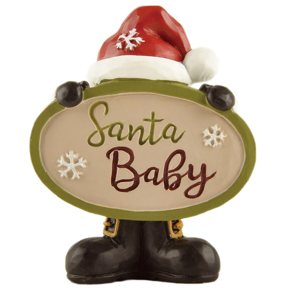 North Pole Sweetness: 'Santa Baby' A  Seasonal Resin Elf Figurine Capturing the Essence of Christmas Cheer for Home Decor 238-13921