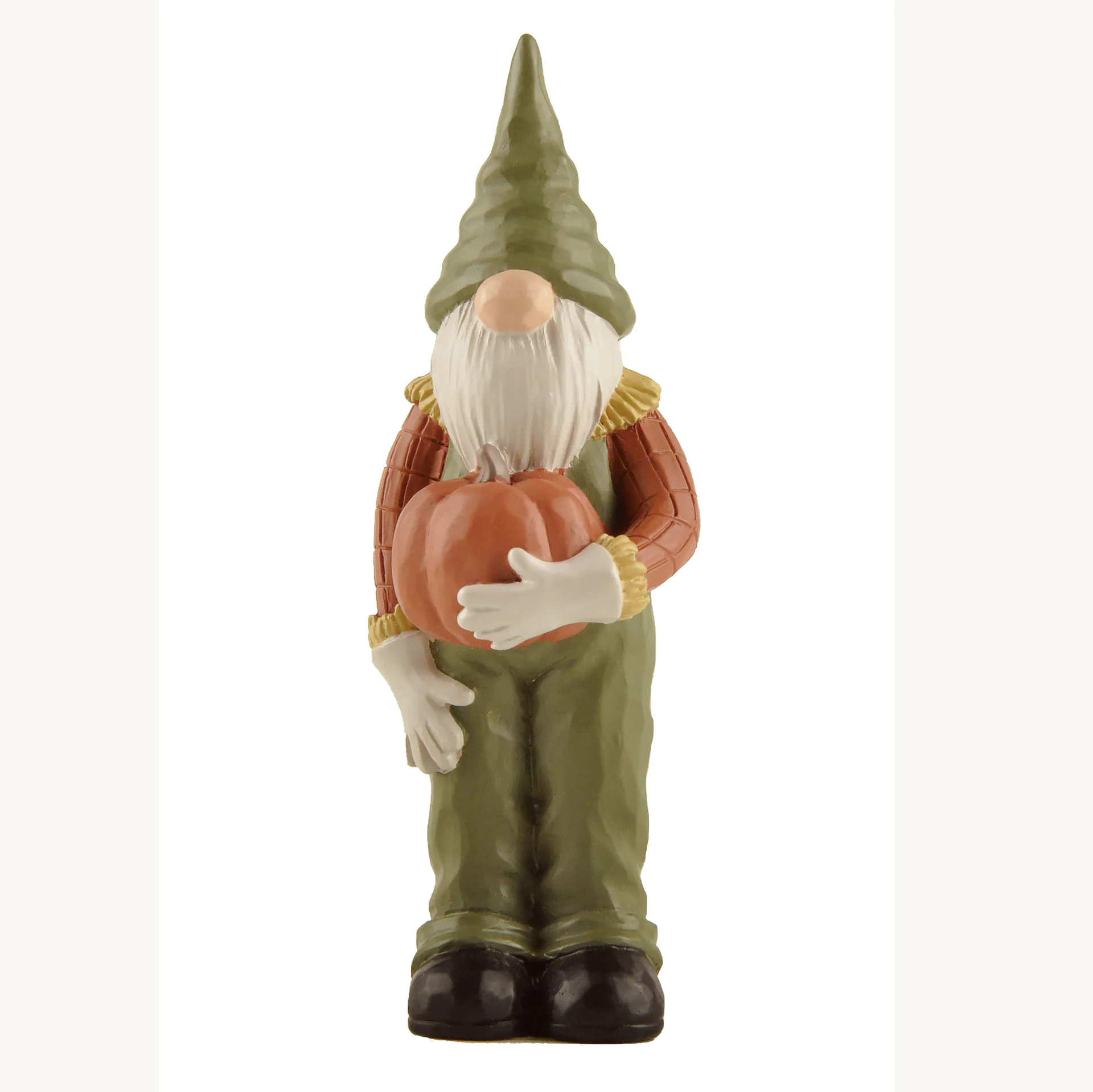 Collectible Handcrafted Resin Gnome Statue with Pumpkin Embrace, Perfect for Home and Garden Decor236-13860
