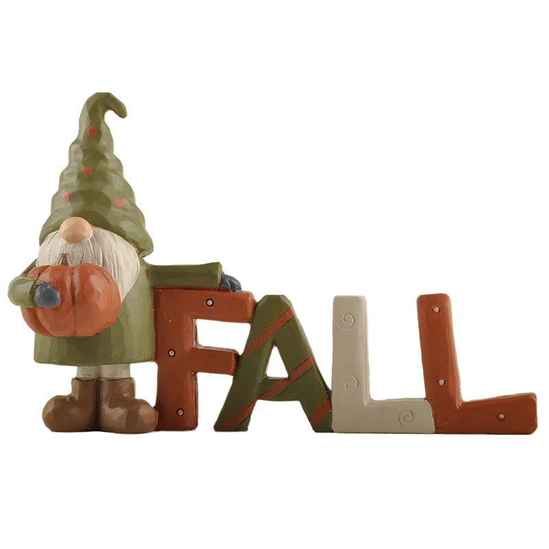 Charming Autumn Gnome: Colorful Resin Handcrafted Decorative Piece, Essential for Home Decor236-13861