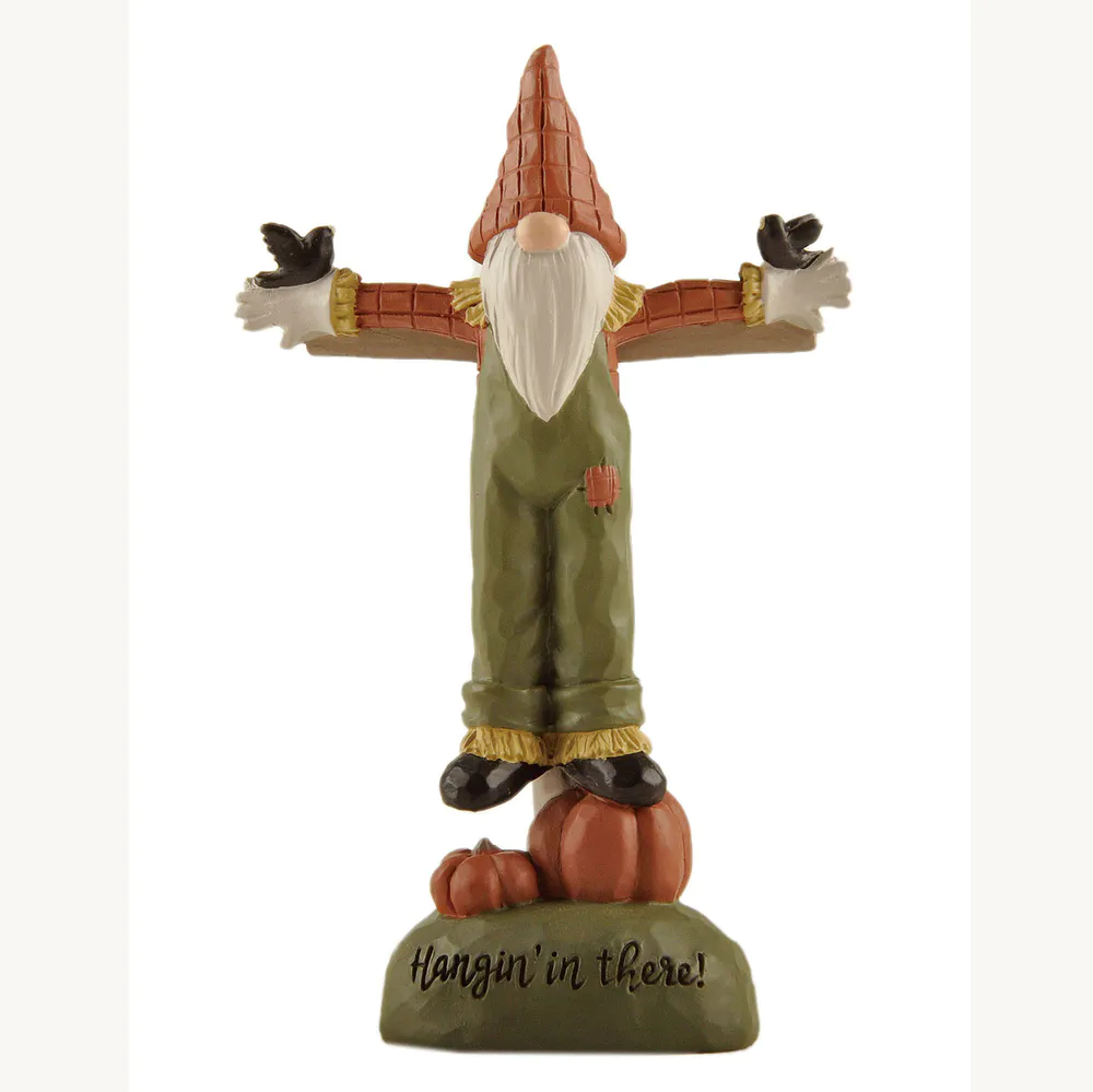 Charming Garden Gnome: 'Hangin' in There!' Resin Figurine, a Symbol of Endurance and Cheer236-13865