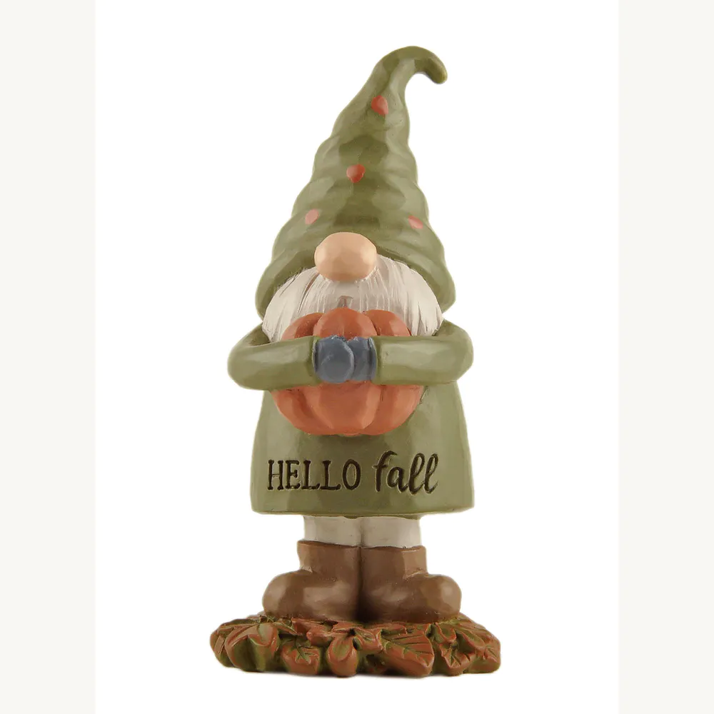 Welcome Autumn Gnome: Resin Handcrafted Sculpture, Cozy Home Decor Accent236-13867