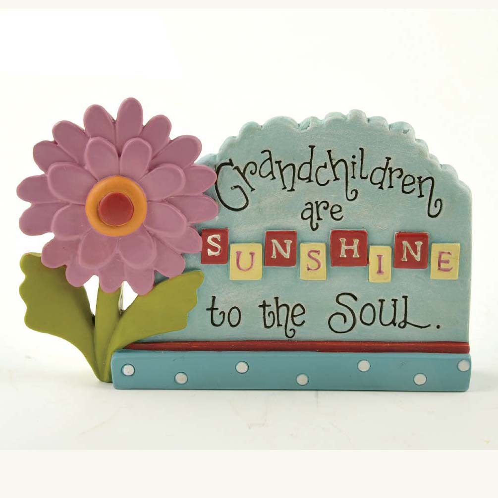 Heartwarming Tribute: 'Grandchildren are Sunshine to the Soul' Resin Plaque - Perfect Gift for Grandparents1411-89206