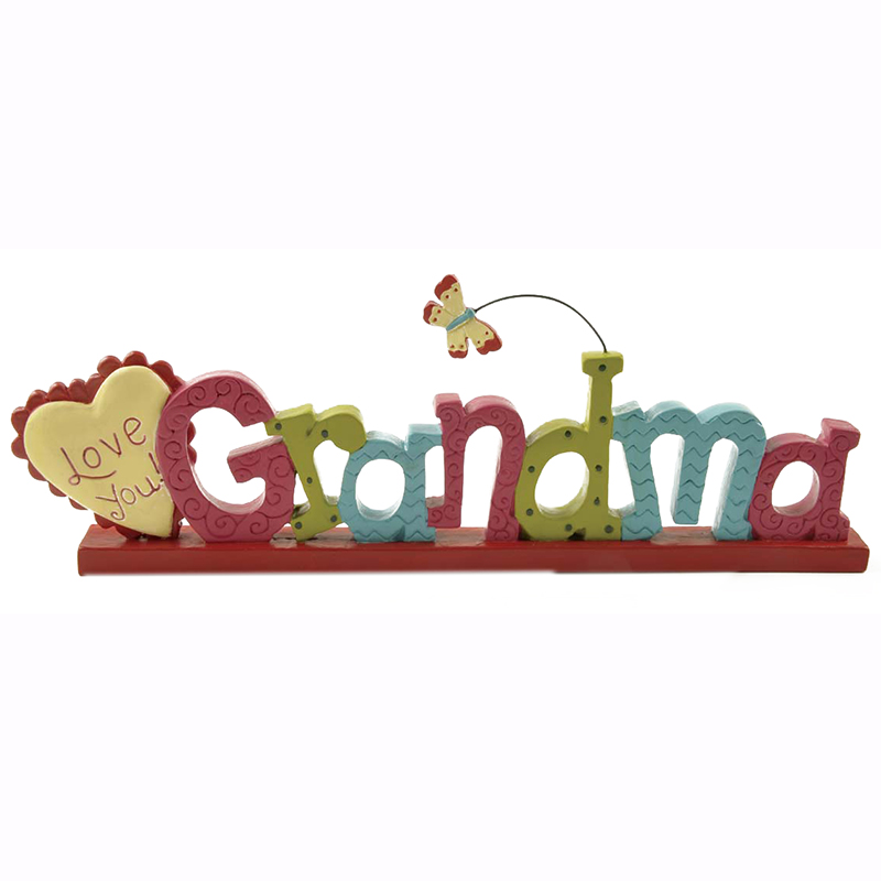 Love You Grandma Resin Tabletop Sign - Colorful Decorative Gift for Grandmothers, Perfect for Grandparent's Day, Mother's Day, Birthday, or Any Special Occasion151-89210