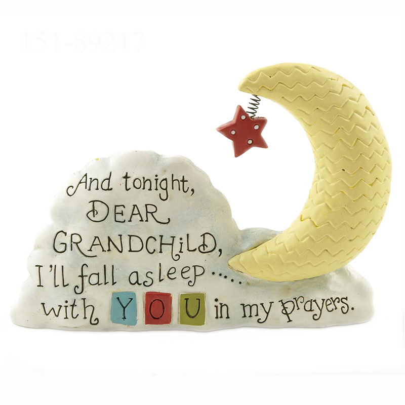 Dear Grandchild, I'll Fall Asleep with You in My Prayers Resin Tabletop Sign - Heartwarming Decorative Gift for Grandparents, Perfect for Grandparent's Day, Baby Showers, Birthdays, or Any Special Occasion151-89217