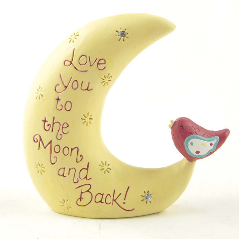 Love You to the Moon and Back Resin Tabletop Sign - Heartfelt Decorative Gift for Loved Ones, Perfect for Anniversaries, Valentine's Day, Birthdays, or Any Special Occasion151-89218