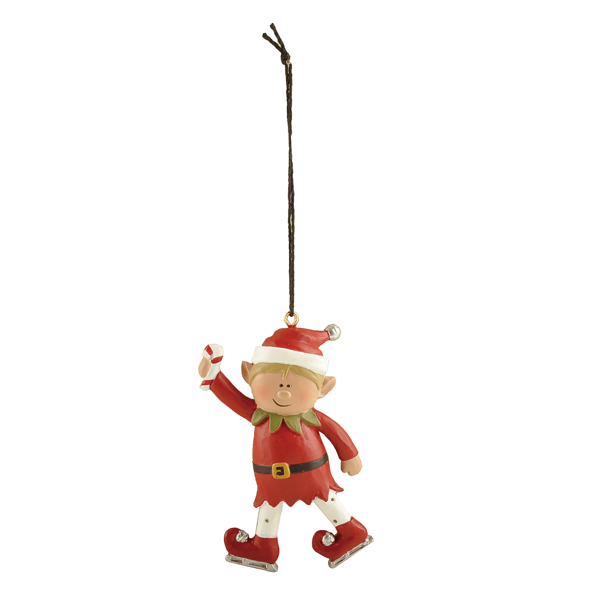 Adorable Resin Elf Hanging Ornament with Candy Cane – Festive Christmas Tree Decoration for Holiday Cheer 238-52143